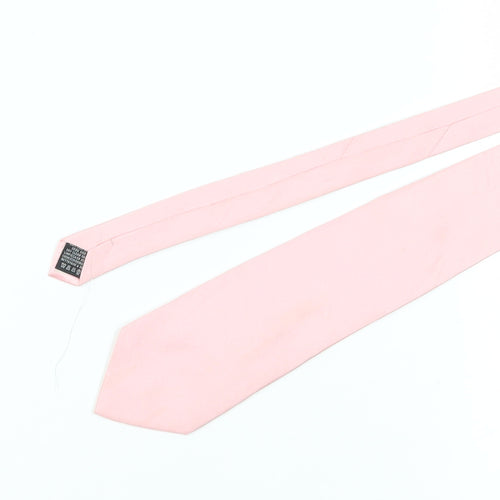 TieRack Men's Pink Silk Designer Tie One Size