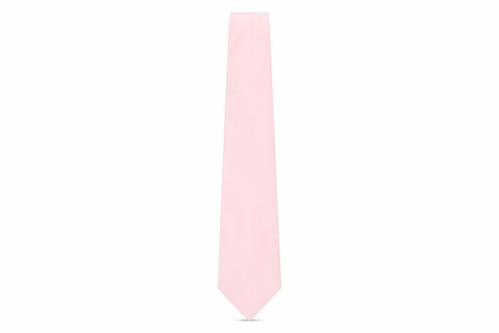 Front view of TieRack Men's Pink Silk Designer Tie One Size