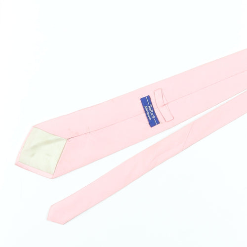 TieRack Men's Pink Silk Designer Tie One Size