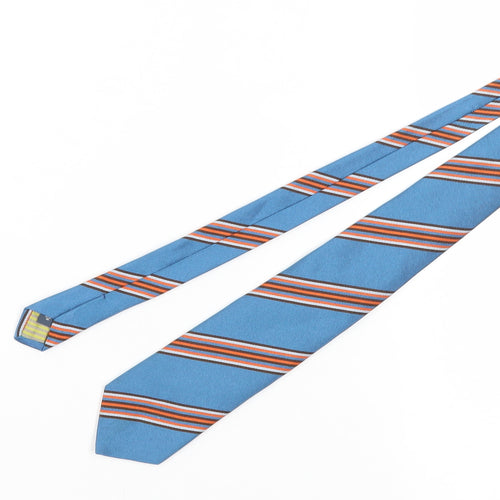 Henry Mole & Sons Men's Blue Silk Striped Tie