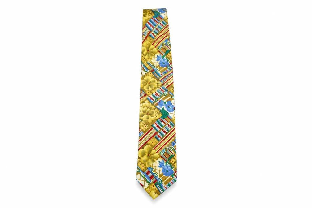 Front view of Jacques Estier Men's Multicoloured Floral Tie