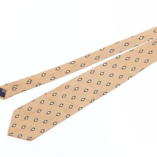 Fox & Chave Men's Bronze Silk Geometric Tie One Size