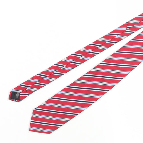 Michaelis Men's Red Striped Silk Tie