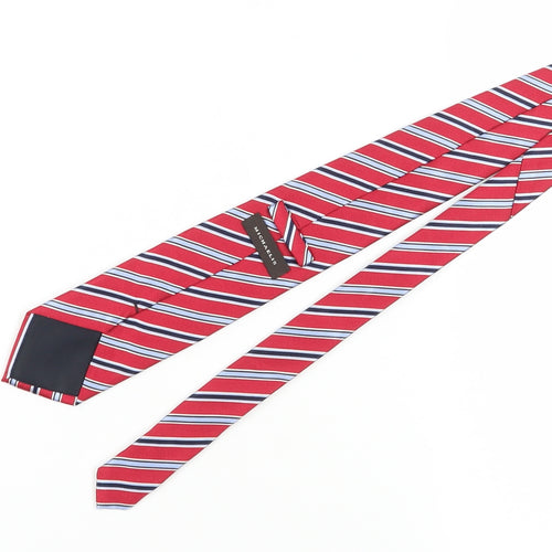 Michaelis Men's Red Striped Silk Tie