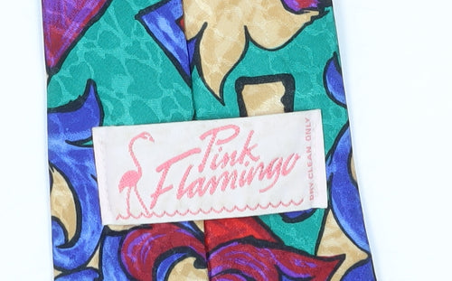 Pink Flamingo Men's Multicoloured Geometric Tie