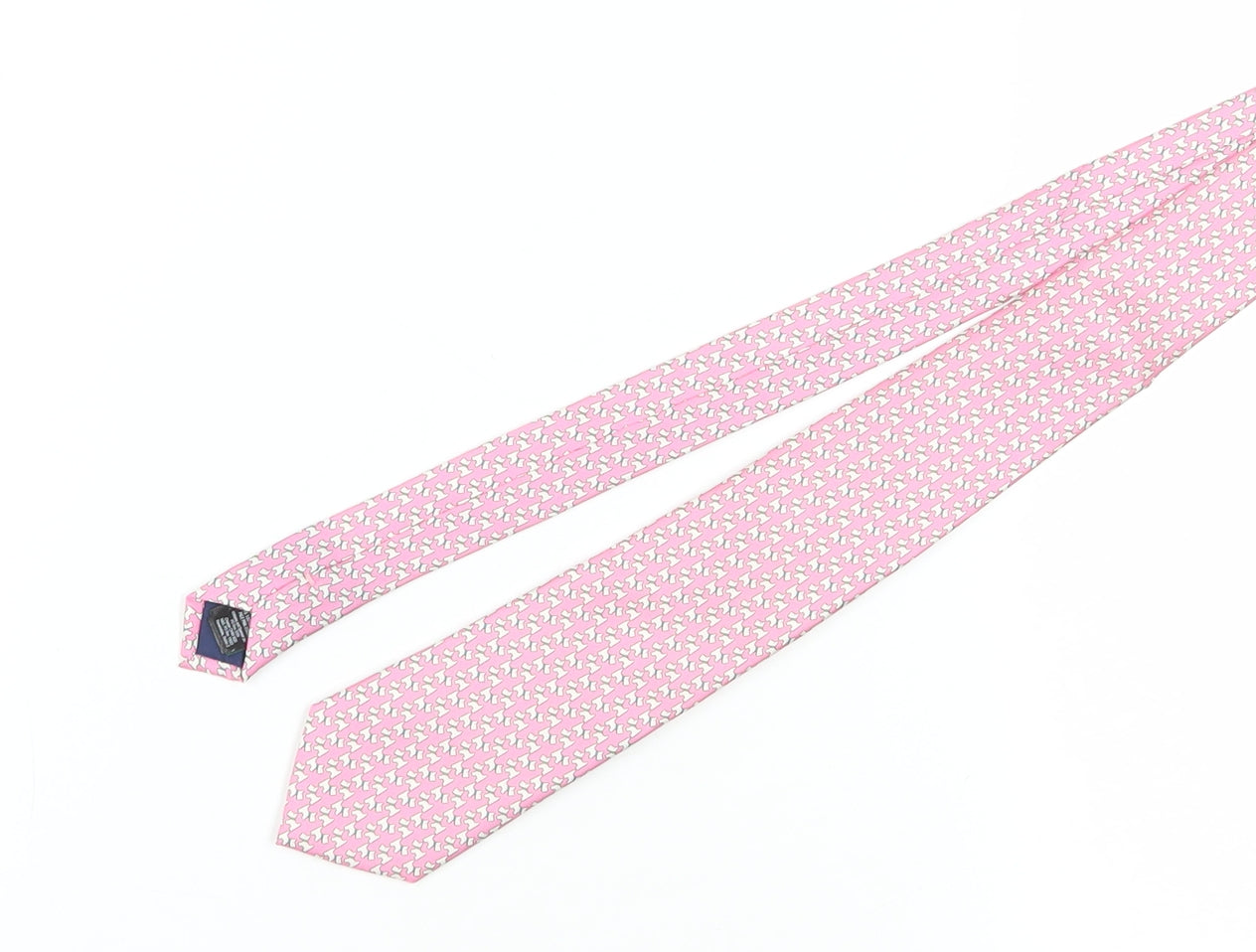 Marks and Spencer Men's Pink Silk Animal Print Tie