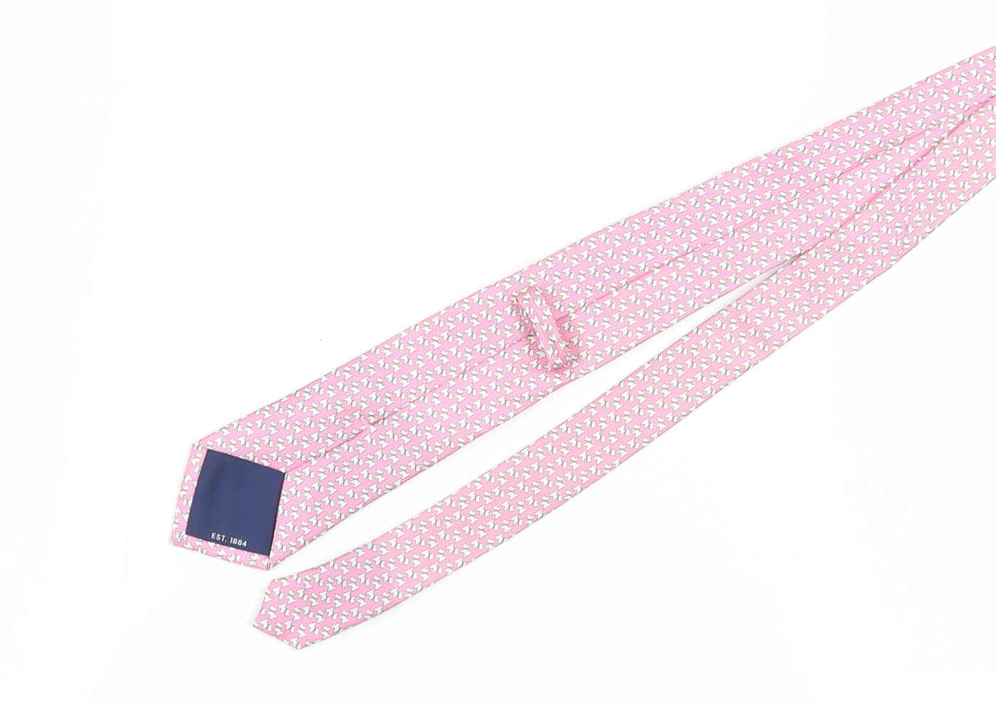 Marks and Spencer Men's Pink Silk Animal Print Tie