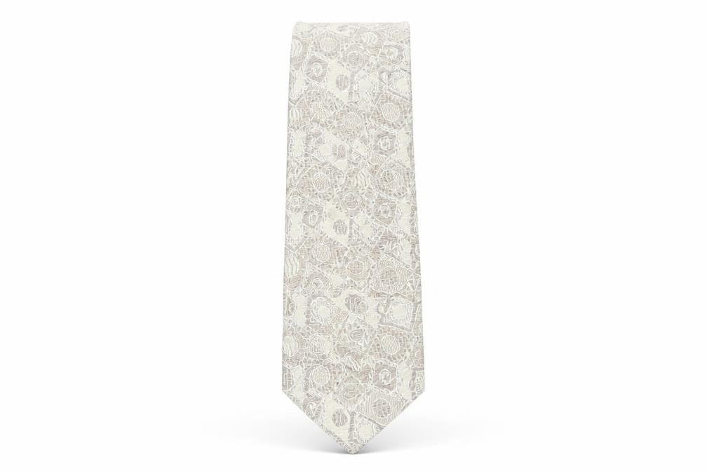 Front view of Rinaldo Gambini Men's Silk Geometric Tie Multicoloured