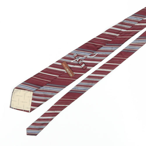 Marks and Spencer Men's Red Striped Silk Tie