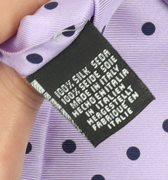 Carlo Colombo Men's Purple Polka Dot Silk Tie
