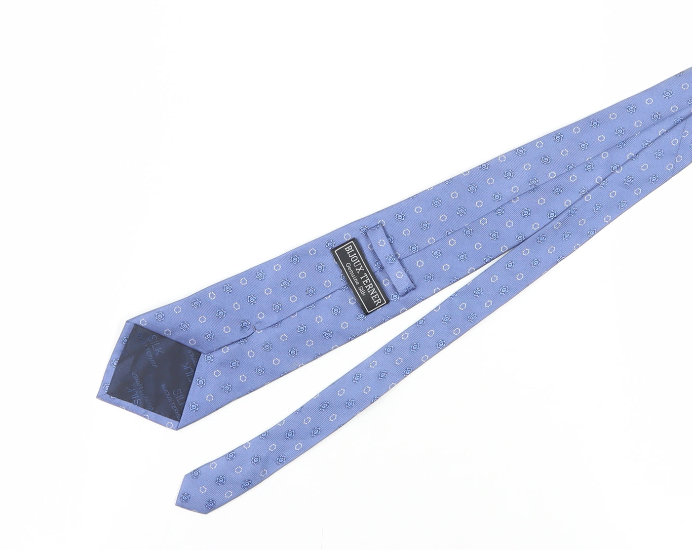 Bijoux Terner Men's Blue Geometric Silk Tie