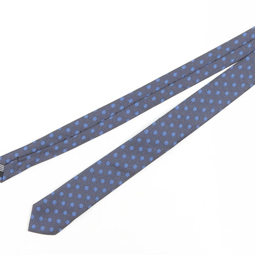 Moss London Men’s Blue Polka Dot Tie