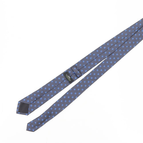Moss London Men’s Blue Polka Dot Tie