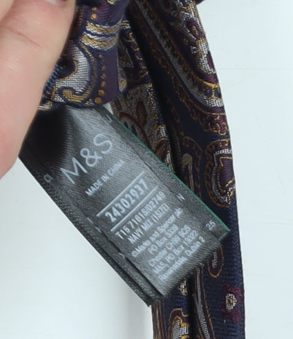 Marks & Spencer Men's Paisley Silk Tie Multicoloured