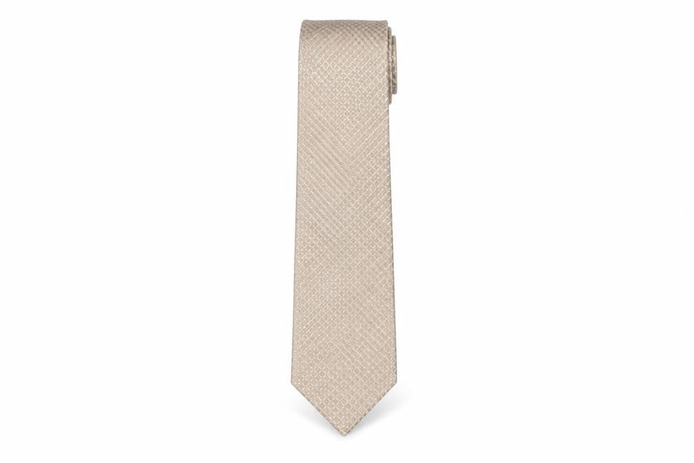 Front view of Hammond & Co Men's Beige Silk Tie
