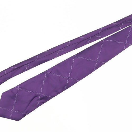 Tom English Men's Purple Geometric Silk Tie