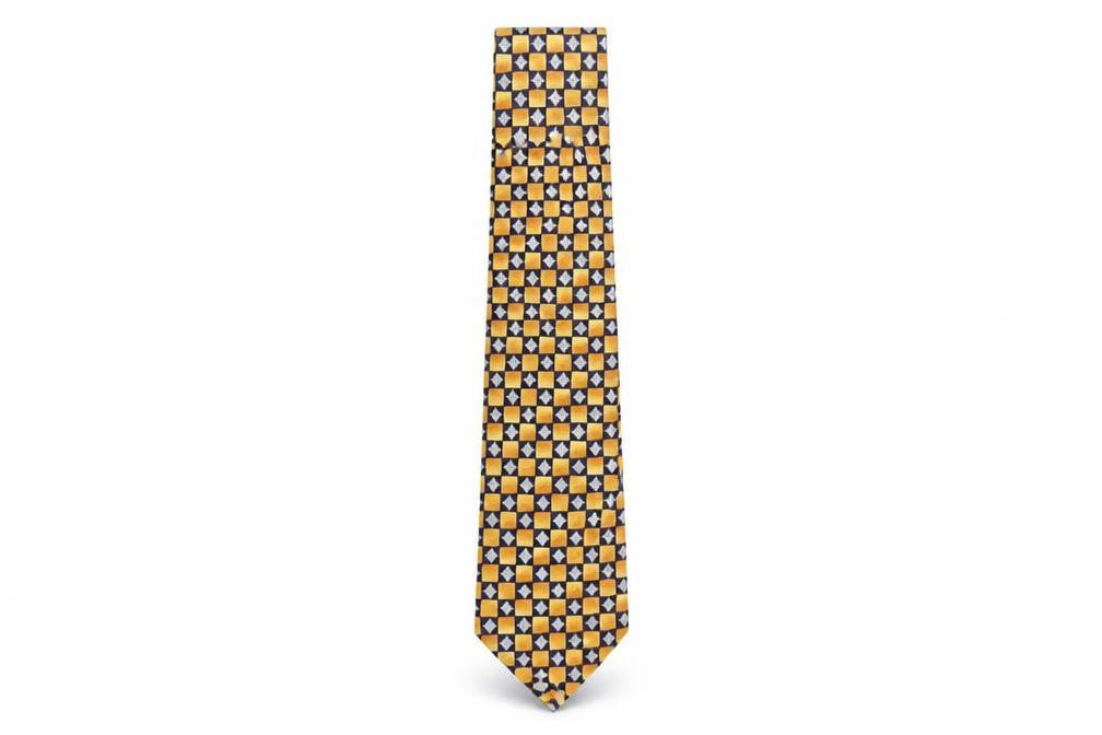 Front view of Havana Men's Multicoloured Geometric Tie