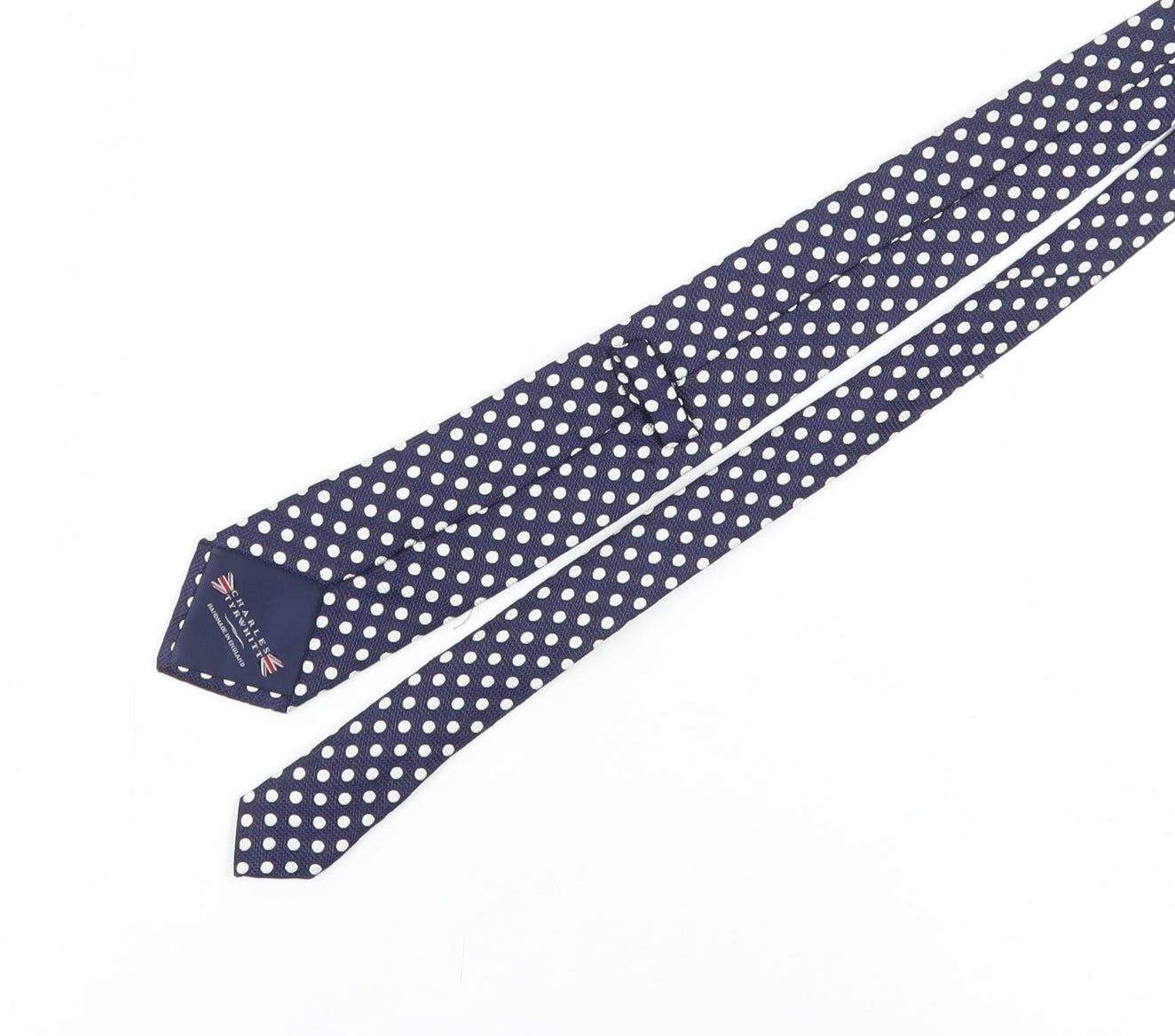 Charles Tyrwhitt Blue Silk Polka Dot Men's Slim Tie