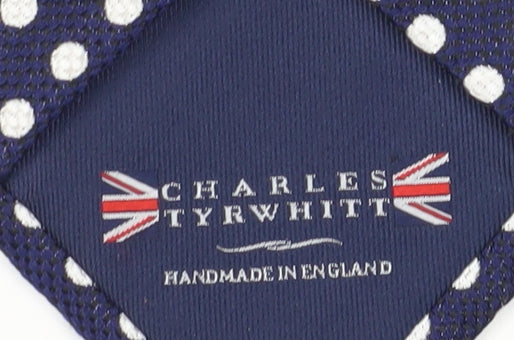 Charles Tyrwhitt Blue Silk Polka Dot Men's Slim Tie
