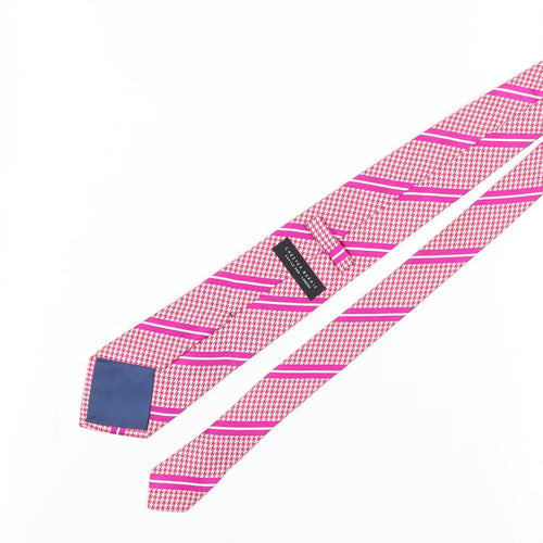 Chester Barrie Pink Silk Houndstooth Men's Tie