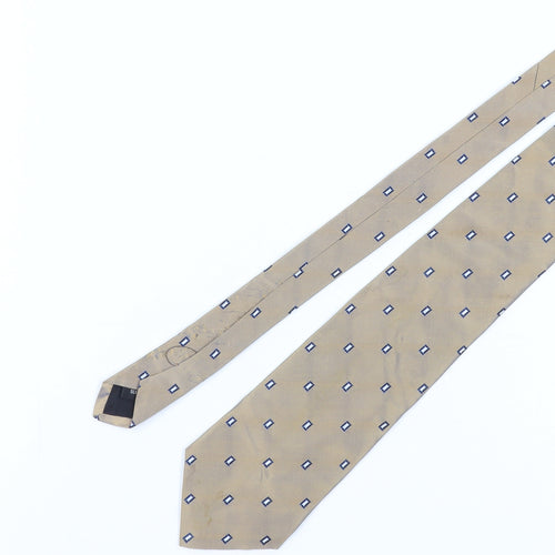 Woodstock Men's Beige Silk Geometric Designer Tie