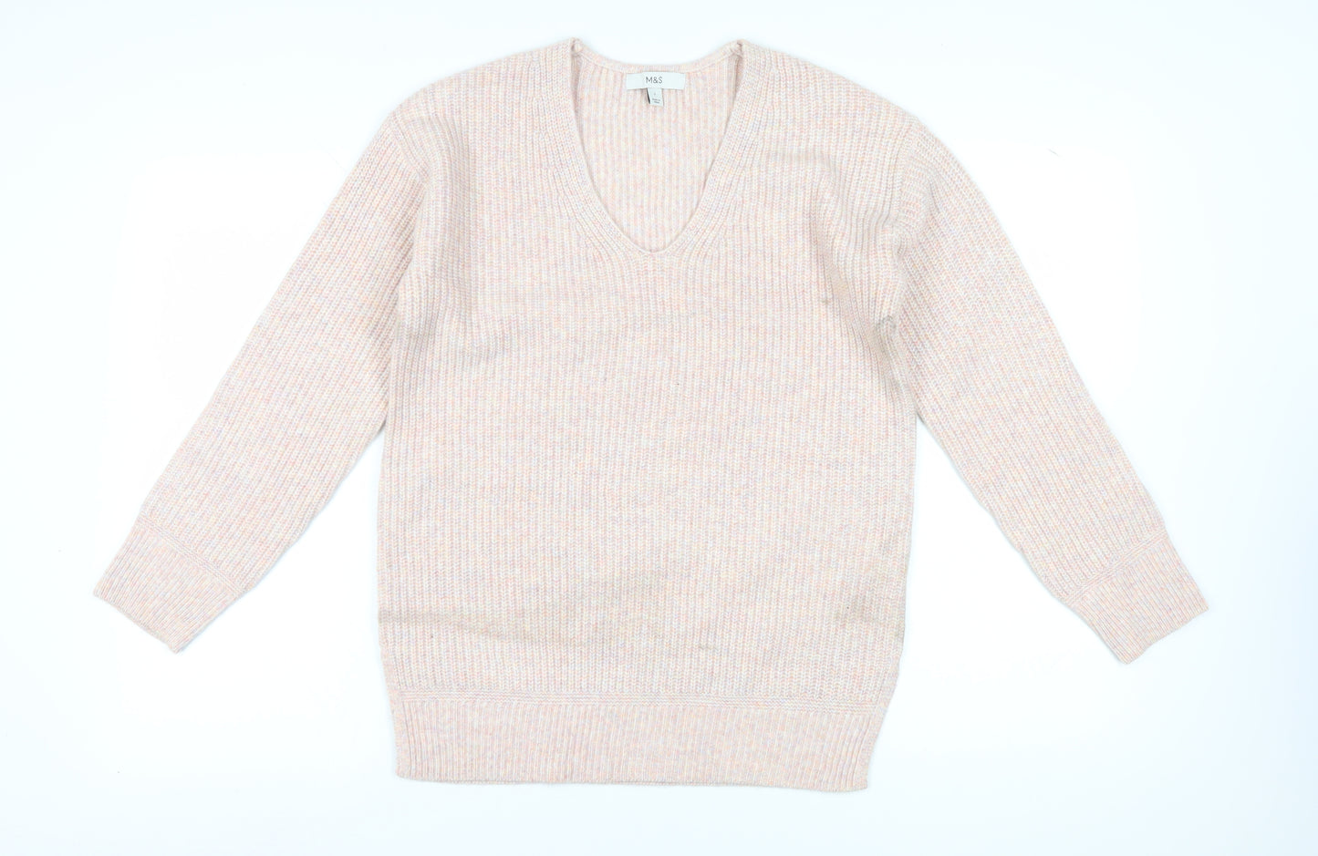 Marks and Spencer Women’s Multicoloured V-Neck Jumper