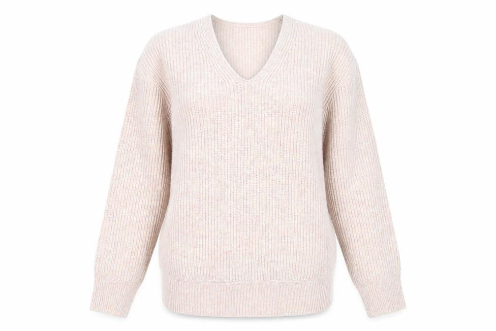 Front view of Marks & Spencer Women’s Multicoloured V-Neck Jumper