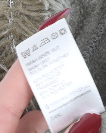 Marks and Spencer Green Fleece Hooded Jacket, Size 12