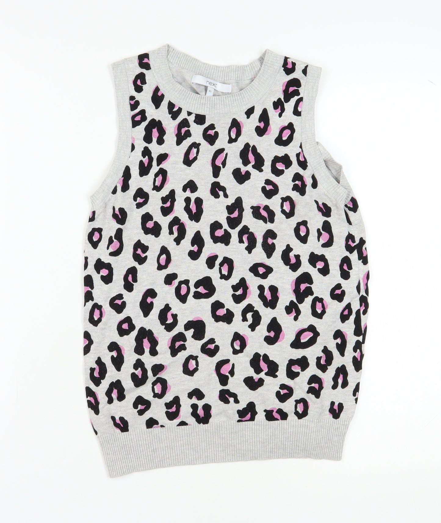 Next Women's Grey Animal Print Sleeveless Vest XS