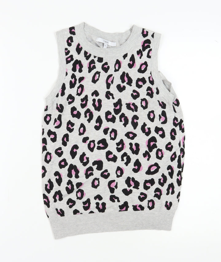 Next Women's Grey Animal Print Sleeveless Vest XS