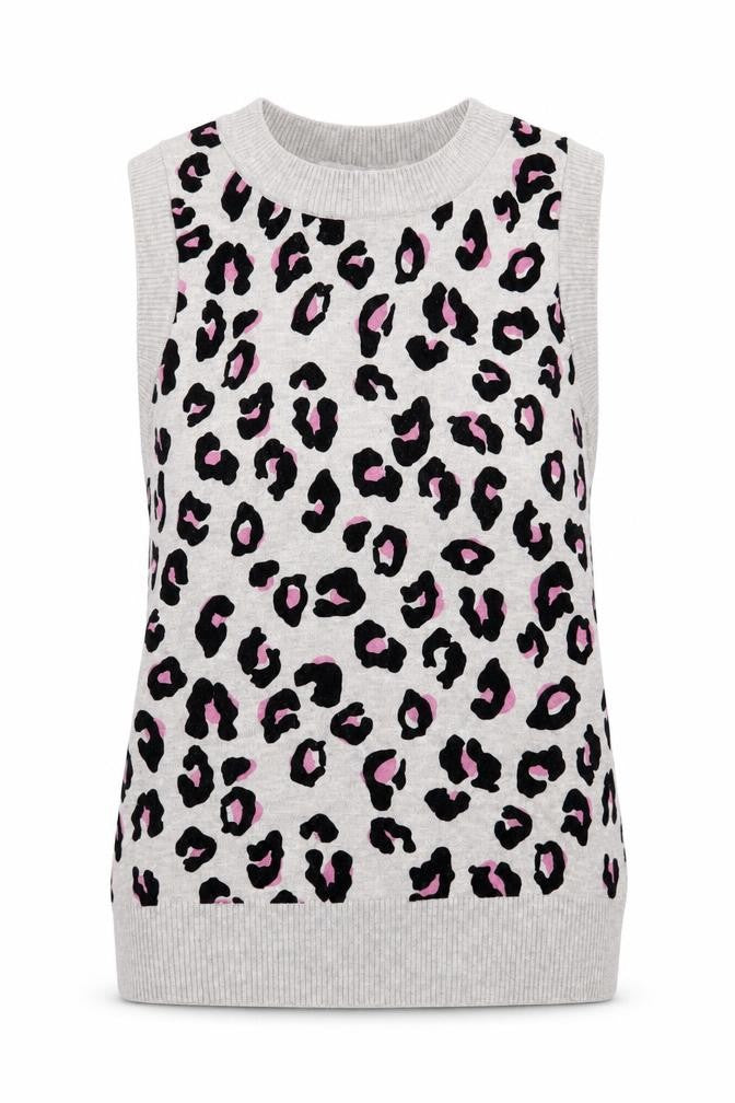 Next Women's Grey Animal Print Sleeveless Vest XS