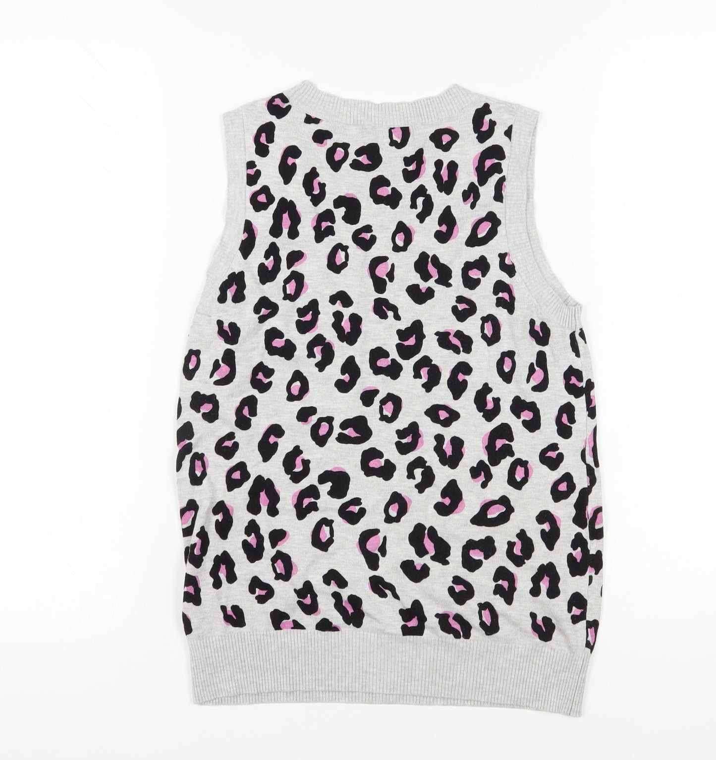 Next Women's Grey Animal Print Sleeveless Vest XS