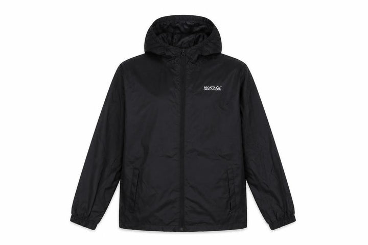 Regatta Boys Black Hooded Windbreaker Jacket 11-12 Years