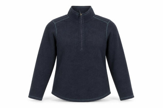 Front view of Rohan Women's Black Henley Sweatshirt, Small, Fleece, Autumn Wear