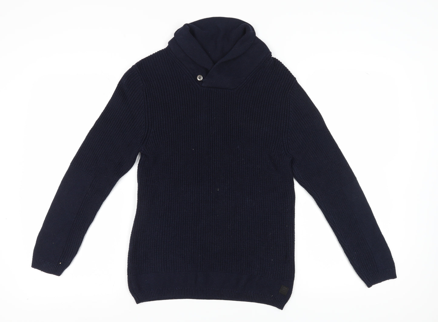 Zara Boys Blue Pullover Jumper, Size 11-12 Years, High Neck