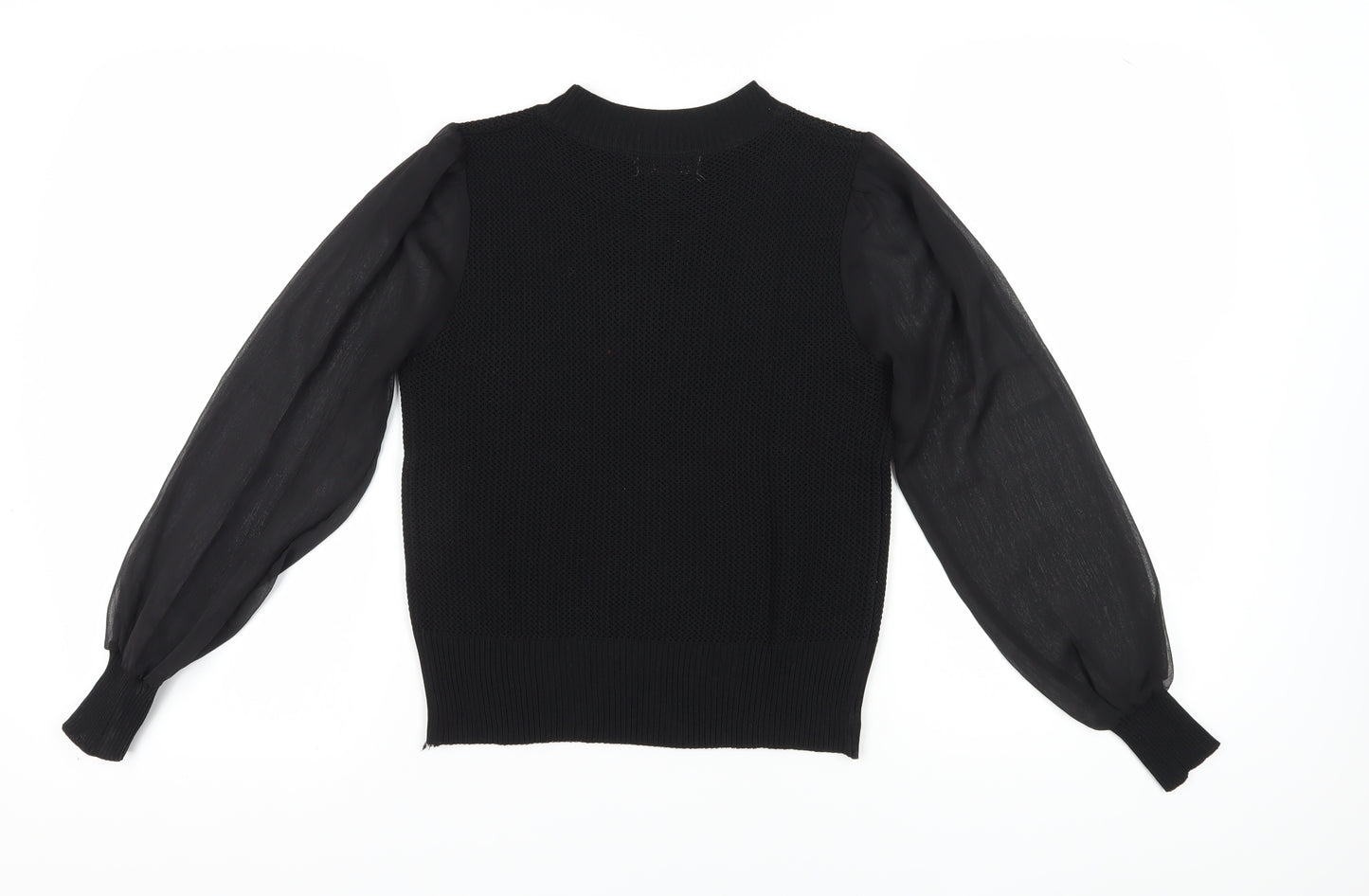 QED London Women's Black Balloon Sleeve Jersey