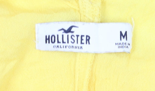 Hollister Women's Yellow Cotton Halter Tank Top M