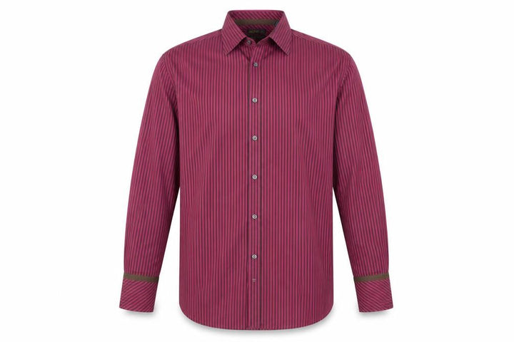 Ted Baker Men's Pink Striped Dress Shirt Long Sleeve 17