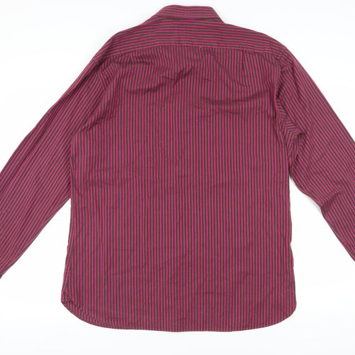 Ted Baker Men's Pink Striped Dress Shirt Long Sleeve 17