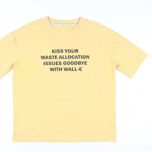 Disney Pixar Unisex Yellow Wall-E T-Shirt M Retro