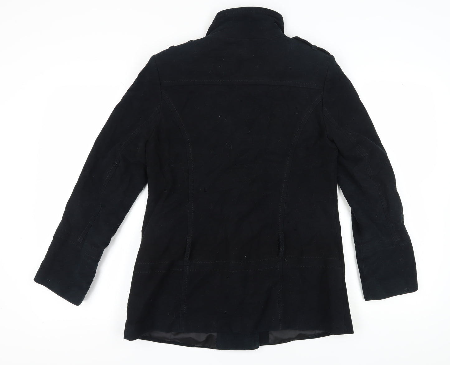 Next Women's Black Military Jacket Coat Size 14