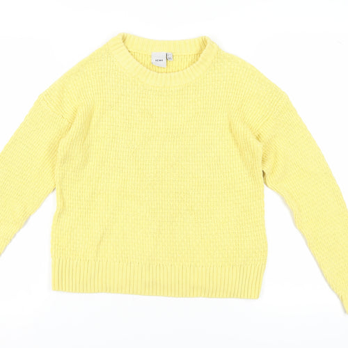 ICHI Women's Yellow Pullover Jumper, Size S