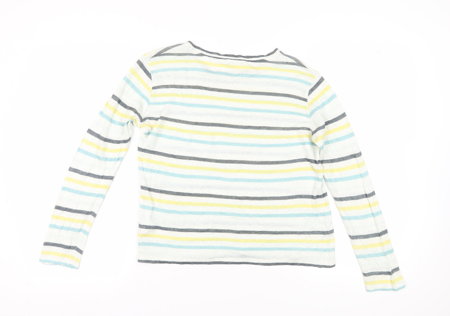 Jigsaw Women's S Striped Linen T-Shirt