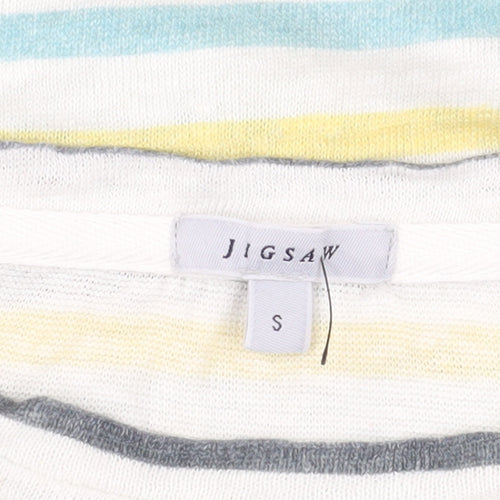 Jigsaw Women's S Striped Linen T-Shirt