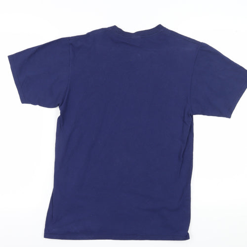 Port & Company Unisex Blue Sci-Fi T-Shirt Medium