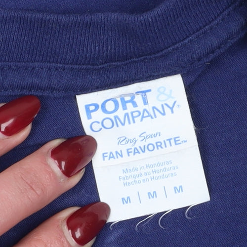 Port & Company Unisex Blue Sci-Fi T-Shirt Medium
