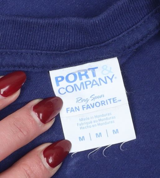 Port & Company Unisex Blue Sci-Fi T-Shirt Medium