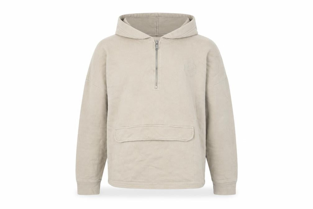 Front view of Projet X Paris Beige Men's Pullover Hoodie -, size S