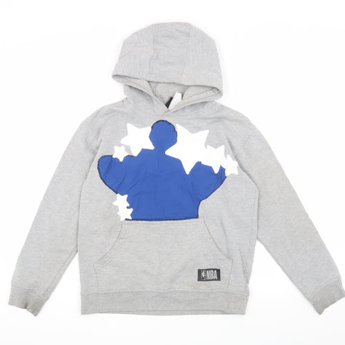 NBA Boys Grey Pullover Hoodie - Size 12Y, Sports Style