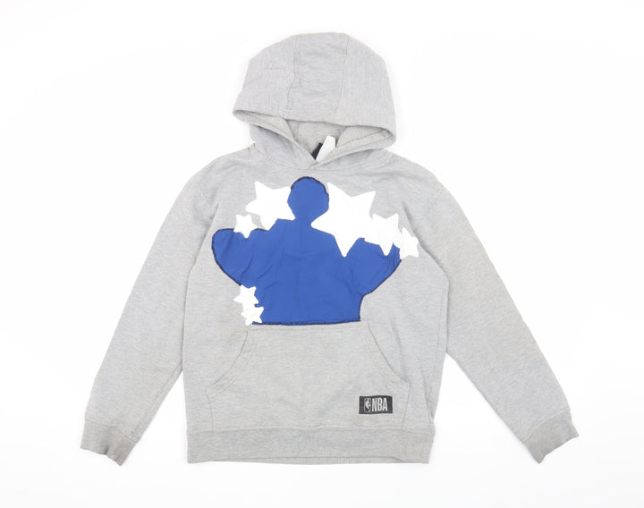 NBA Boys Grey Pullover Hoodie - Size 12Y, Sports Style